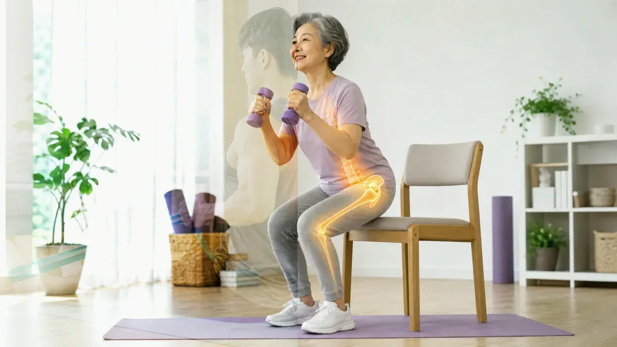 비타민D 수치가 낮으면 근력이 떨어진다고 하는 이유에서 확인할 밴드와 근력 운동 실천 포인트 시각 자료