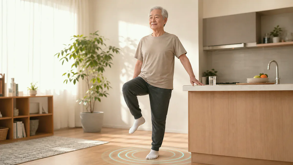 운동 전 먹은 음식이 소화되는 시간과 운동 효율의 관계 내용을 이해하기 위한 균형과 낙상 예방 시각 자료