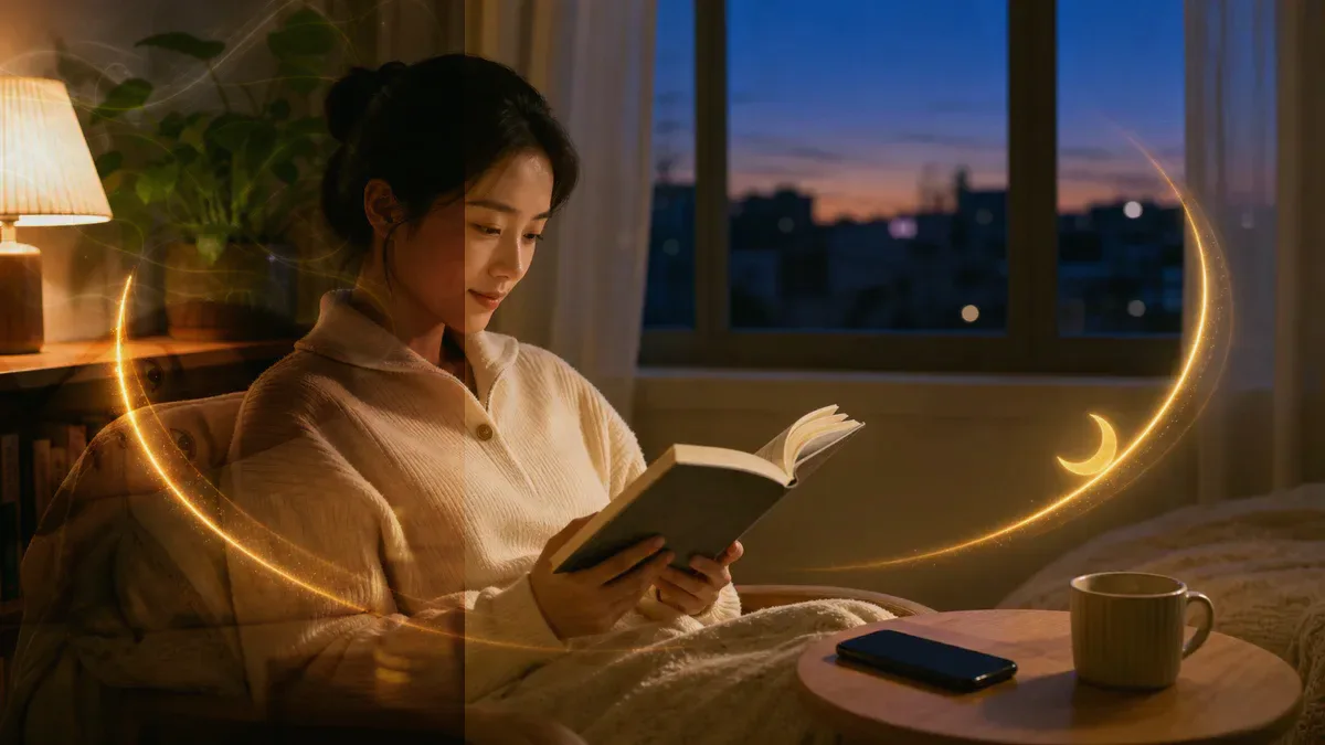 졸렸는데 갑자기 잠이 안오는 이유: 세컨드 윈드 Second Wind에서 확인할 불면과 생각 과부하 실천 포인트 시각 자료