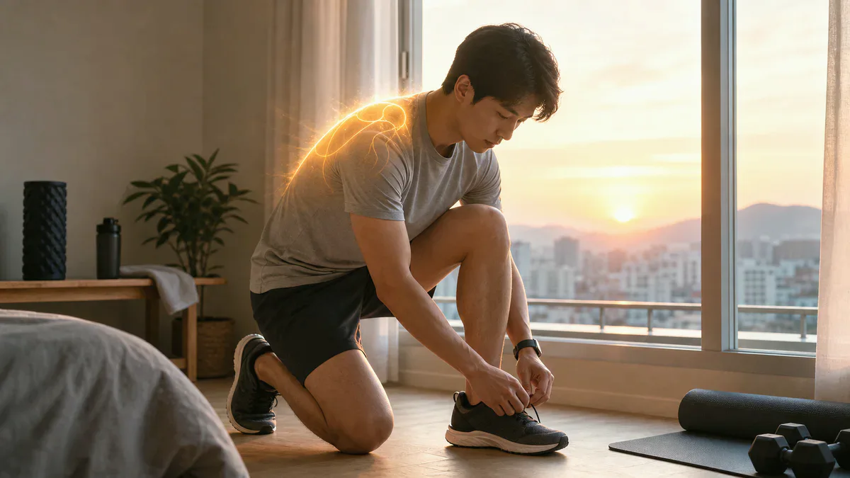 중년 남성 테스토스테론 급감 남성 갱년기 ADAM 신호 성욕 감퇴 근력 저하 관리 방법 내용을 이해하기 위한 남성 건강과 피로 시각 자료