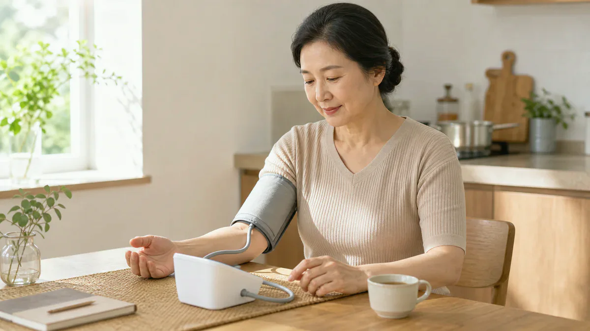 혈관 건강과 항산화질소 생성 능력을 높이는 방법 내용을 이해하기 위한 혈압과 생활 관리 시각 자료
