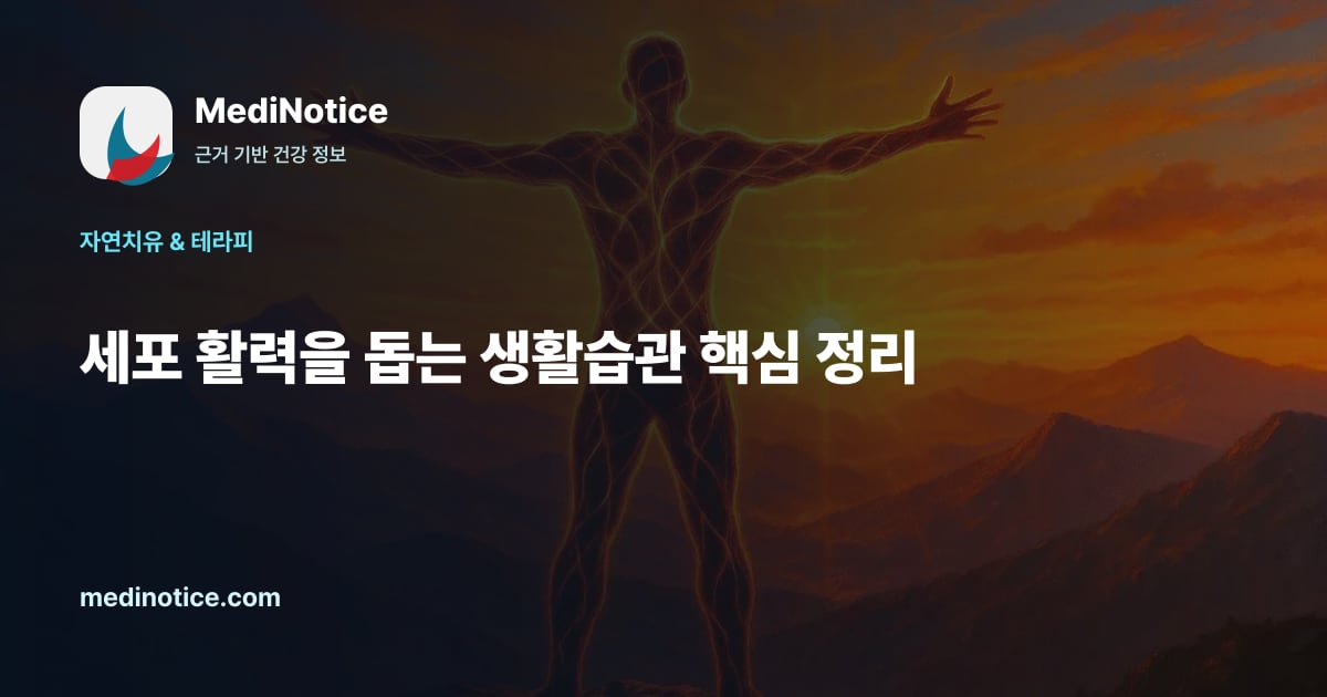 세포 활력을 돕는 생활습관 핵심 정리 관련 검사, 증상, 생활관리 맥락을 정리한 건강 정보 이미지 세포 활력을 돕는 생활습관 핵심 정리 관련 검사, 증상, 생활관리 맥락을 정리한 건강 정보 이미지